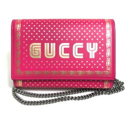 Gucci 524967 Bag Chain wallet bag 2WAY Long Wallet pink Pink /Gold SilverHardware