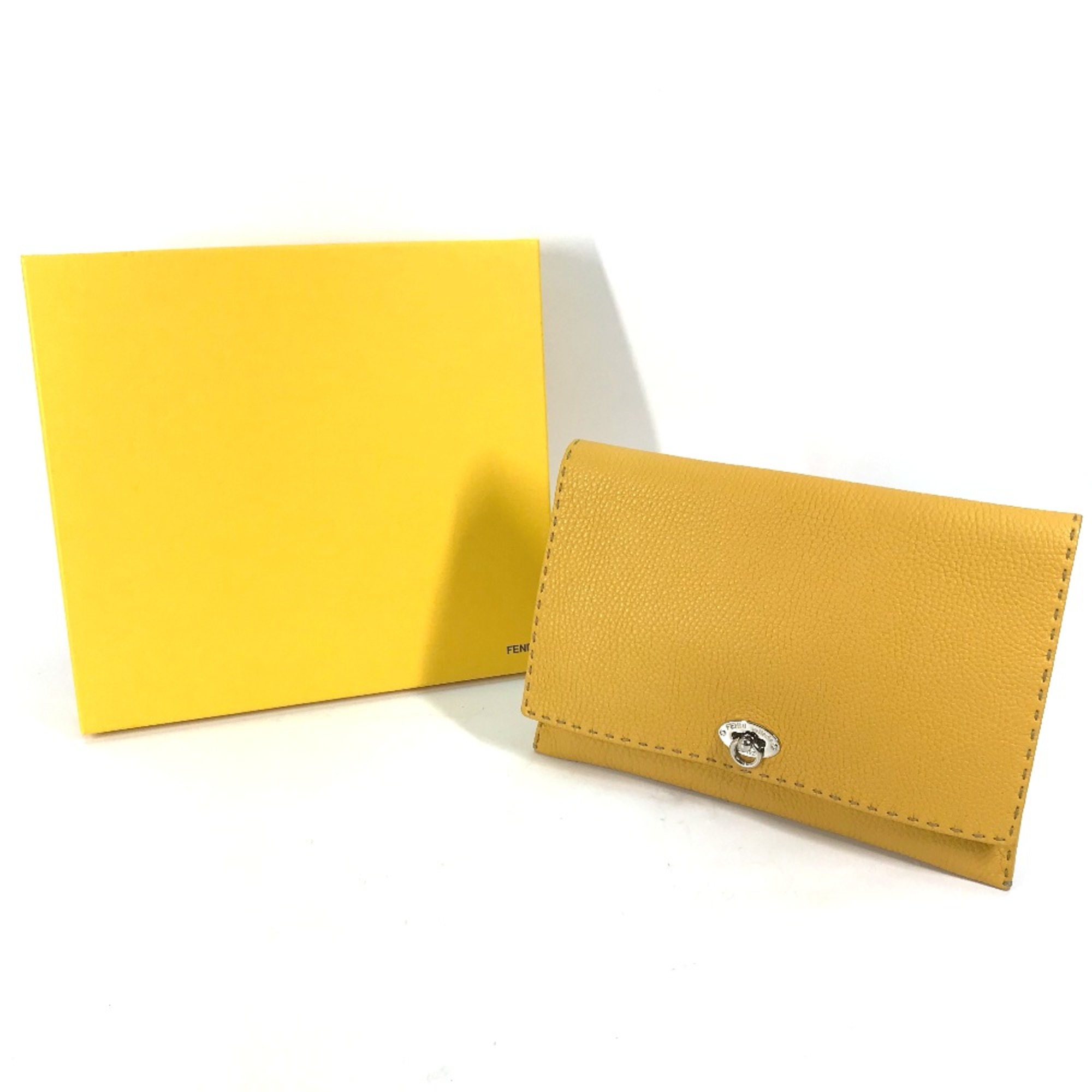 Fendi pouch bag Clutch bag yellow White