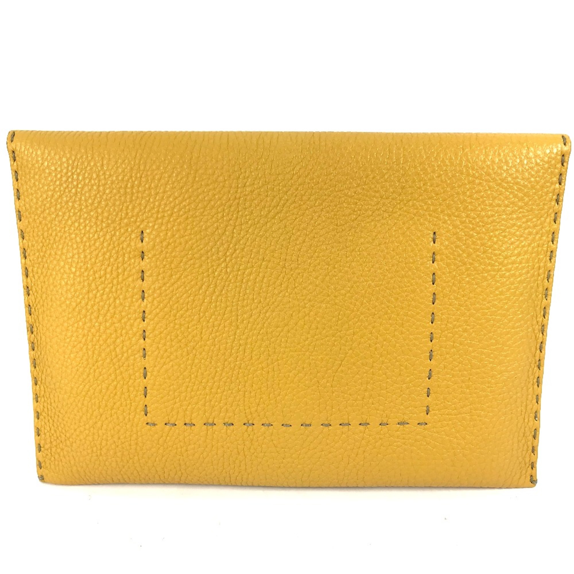 Fendi pouch bag Clutch bag yellow White