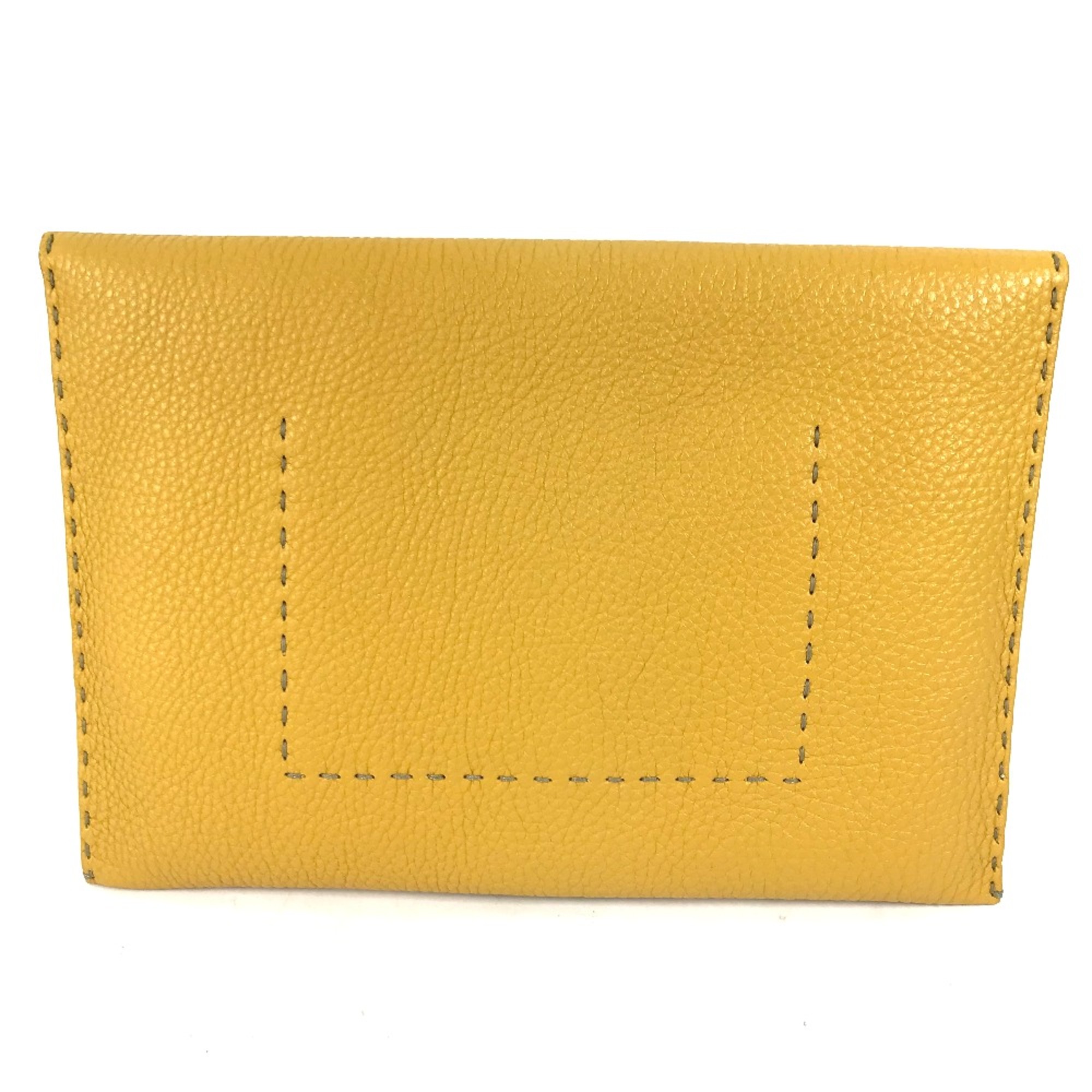 Fendi pouch bag Clutch bag yellow White