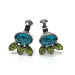 Givenchy Accessories Earrings Silver Blue /Green