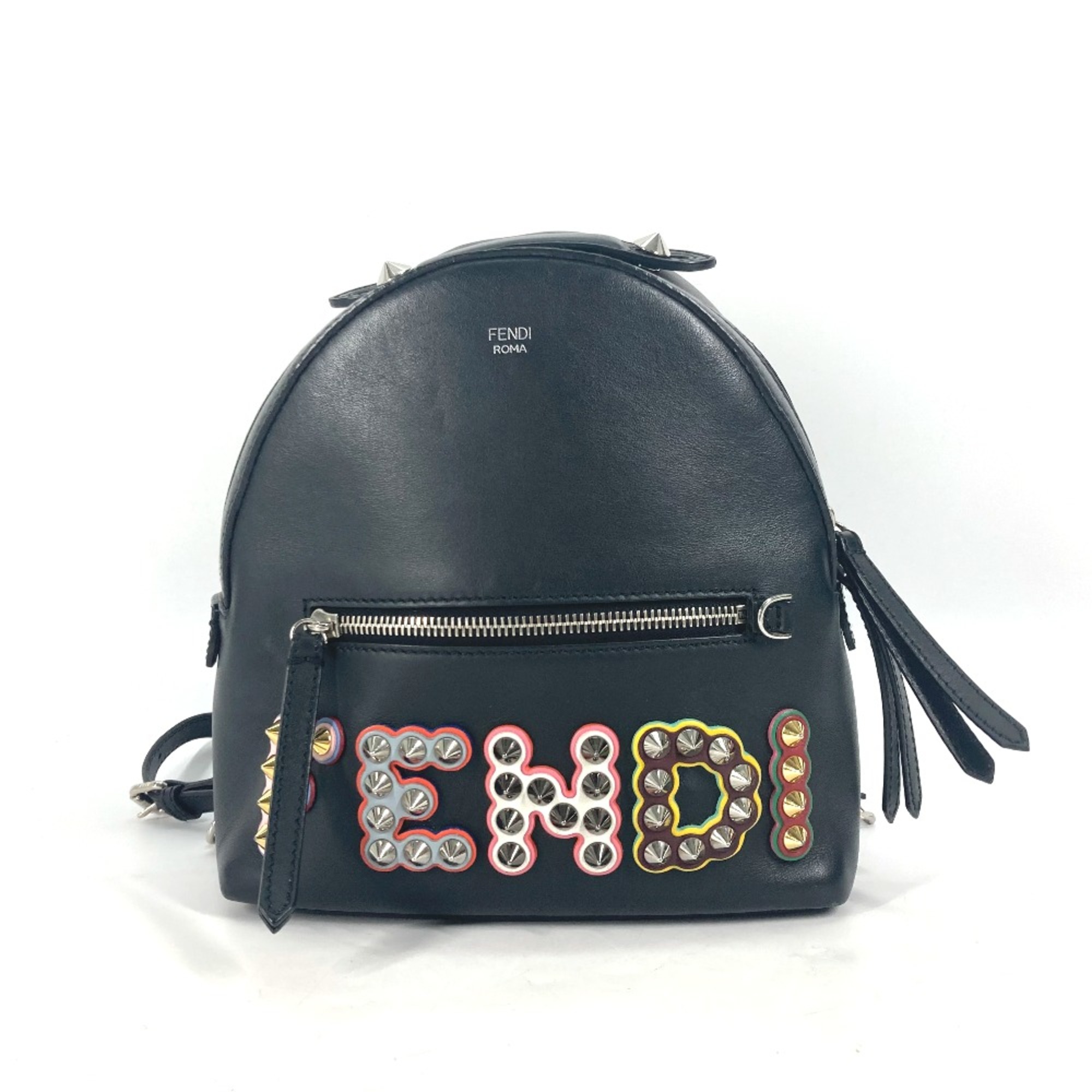 Fendi 8BZ038 Bag Backpack Backpack Black Multicolore