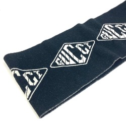 Gucci Bicolor fringe Scarf Black White