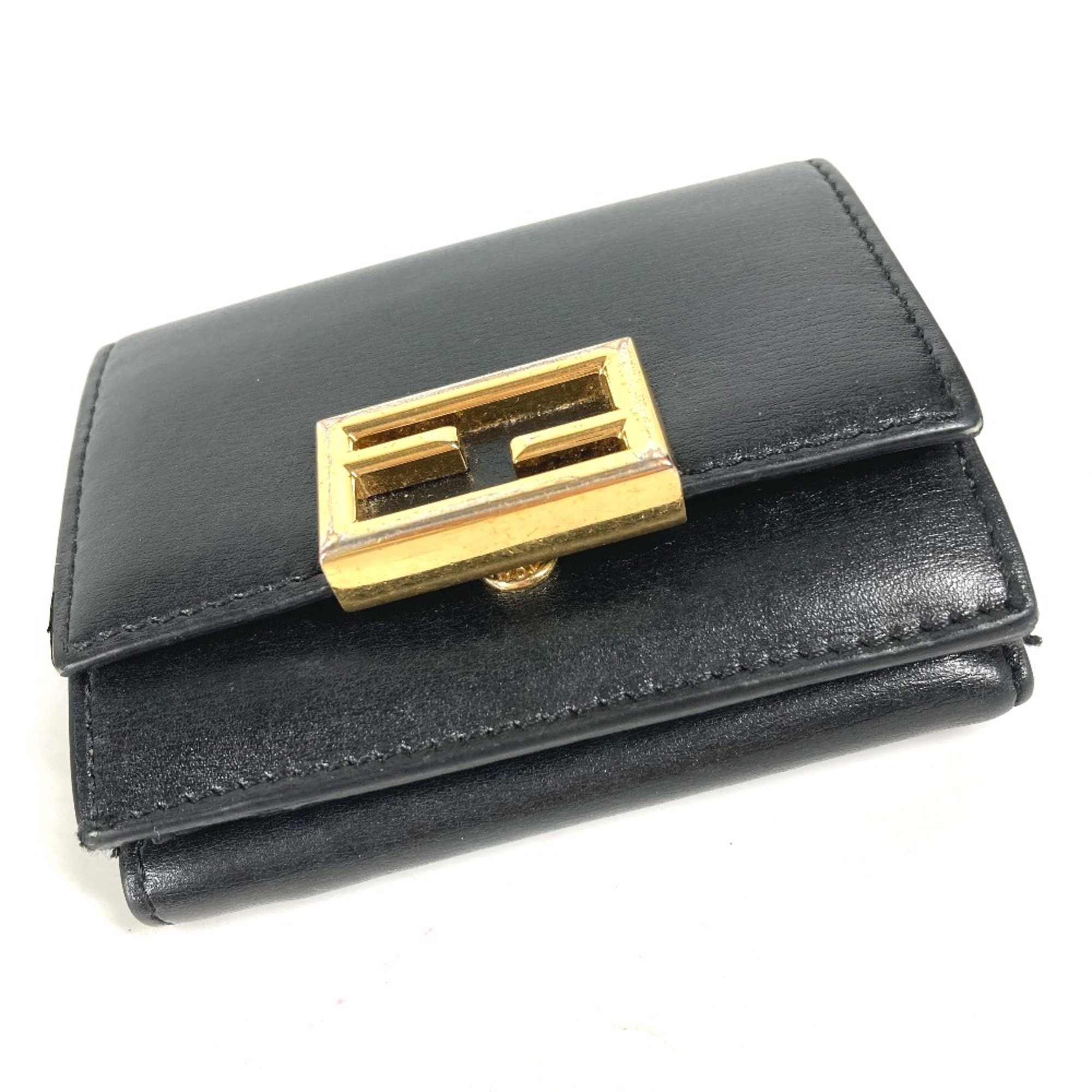 Fendi 8M0395 Compact wallet Trifold wallet Black