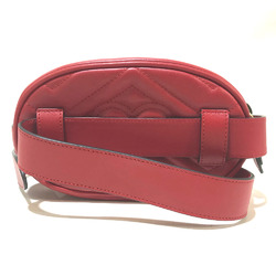 Gucci 476434 GG Marmont Bag Waist Pouch Belt bag Waist Pouch Red Red Gold