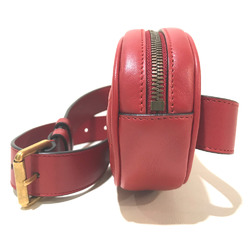 Gucci 476434 GG Marmont Bag Waist Pouch Belt bag Waist Pouch Red Red Gold