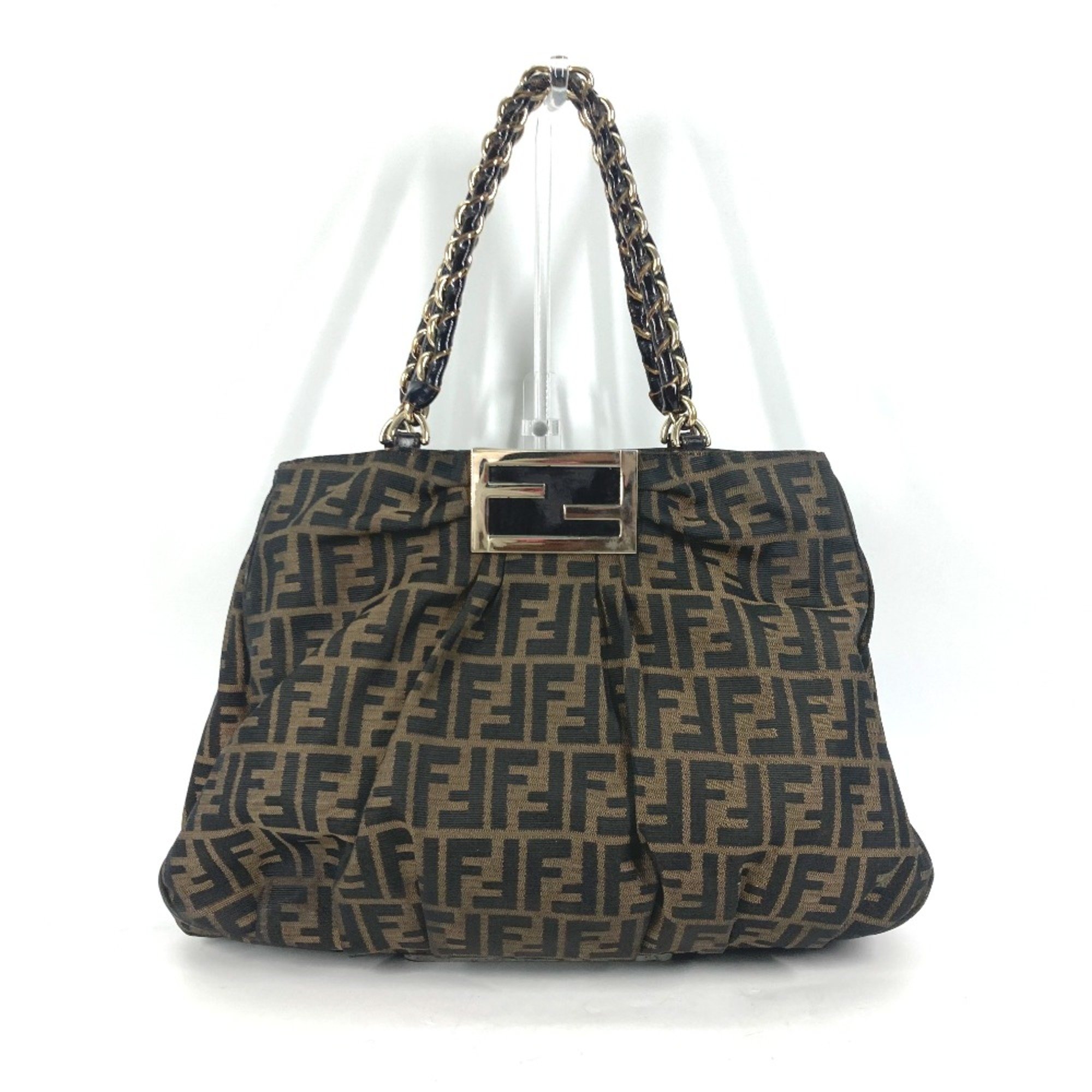 Fendi Bag Zucca Chain Shoulder Bag Brown