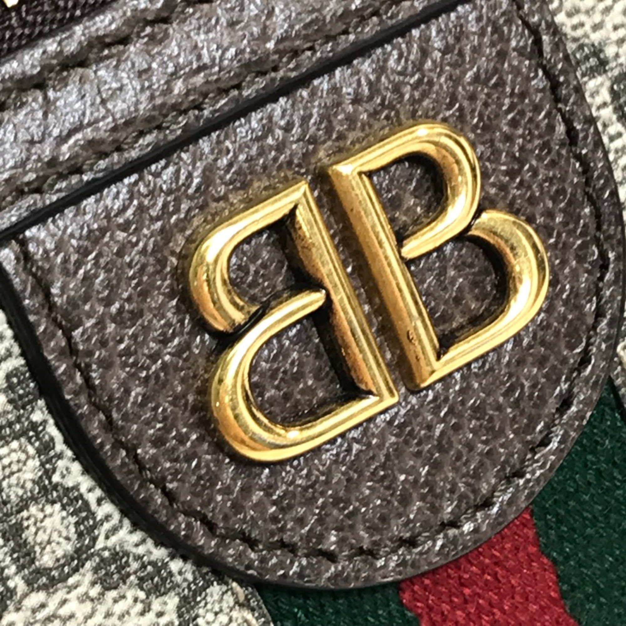 Gucci 680128 GG BB logo Bag Balenciaga Balenciaga Collaboration Shoulder Bag Beige x Brown