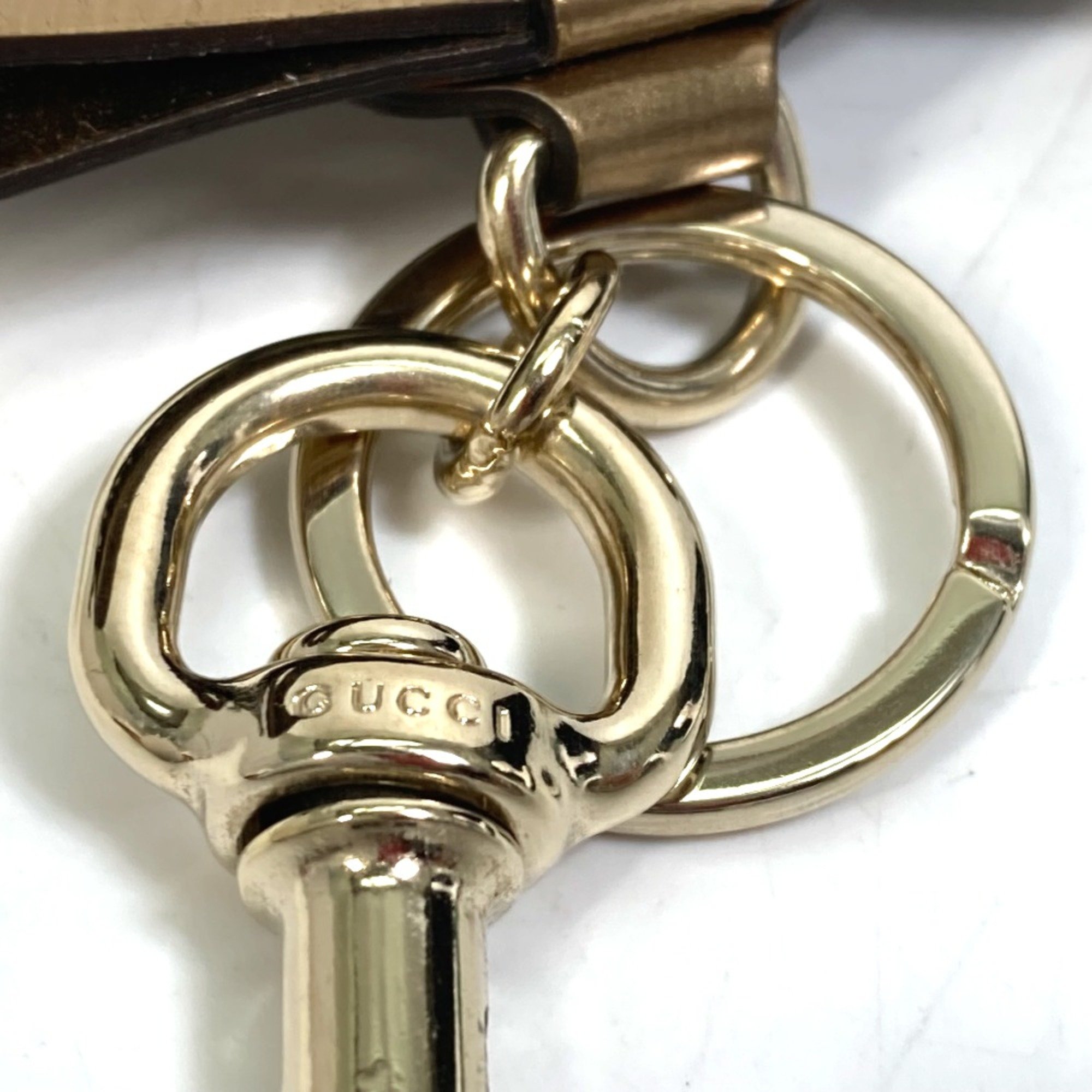 Gucci 206081 Gucciol Chihuahua Bag Key Holder Bag Charm Beige GoldHardware