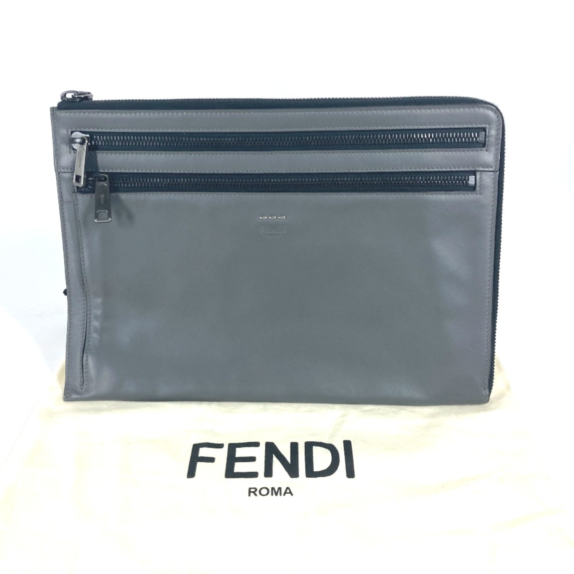 Fendi 7M0237 bag pouch Clutch bag gray