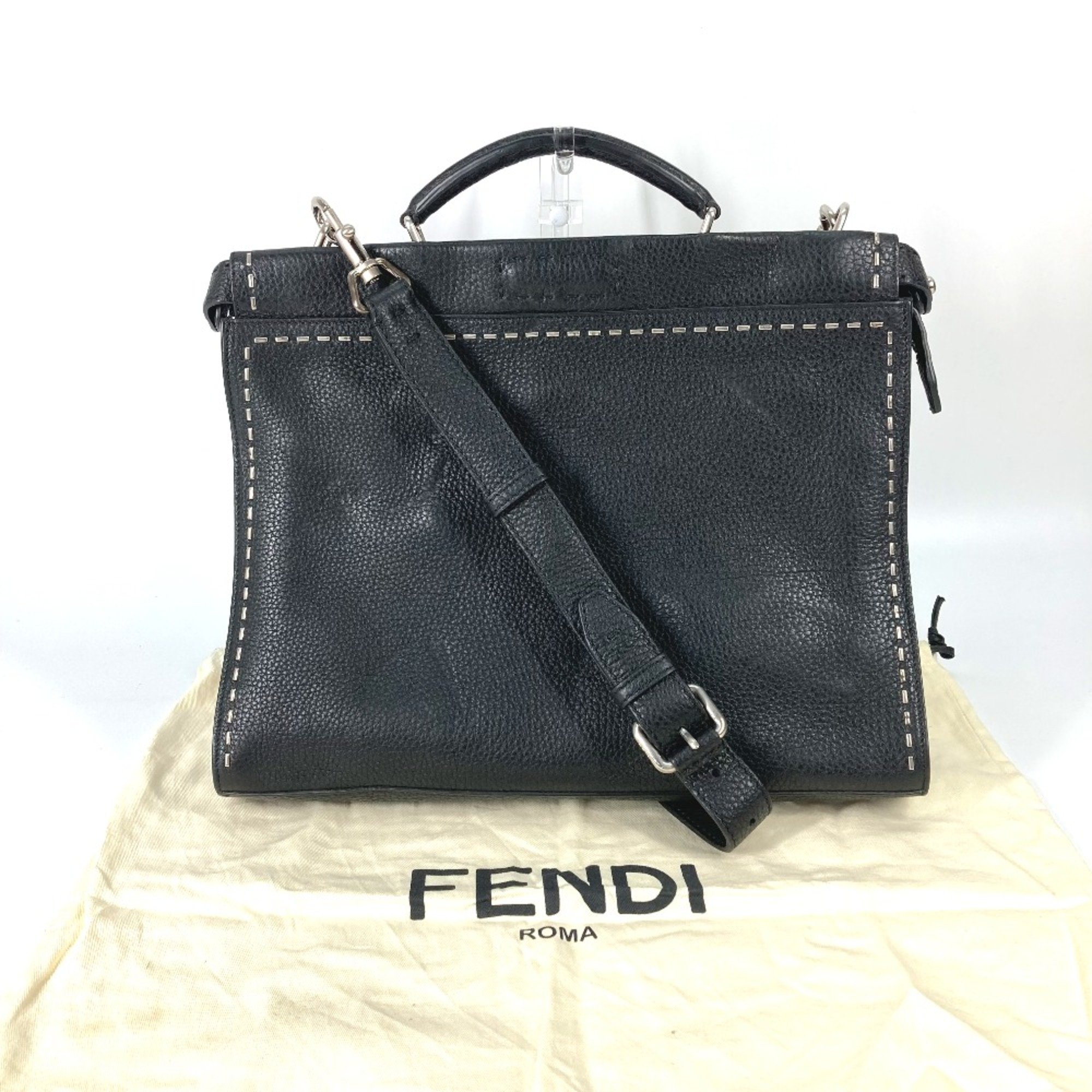 Fendi 7VA406 Shoulder Bag Crossbody bag 2WAY business bag Tote Bag Hand Bag Black