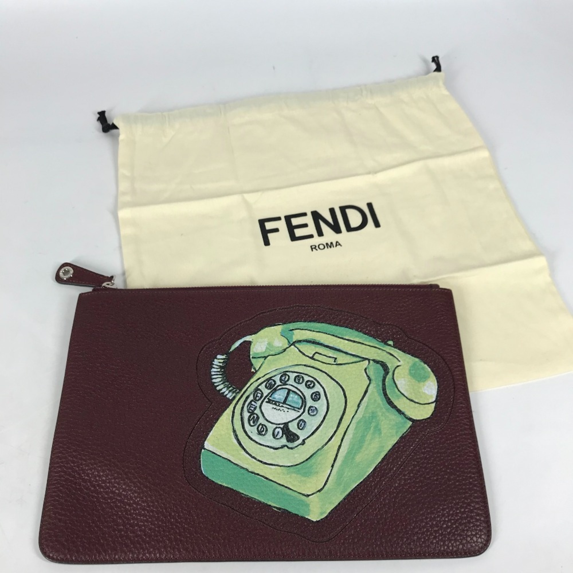 Fendi 7N0078 Pouch pouch Cluch Bag Clutch bag BrownBased