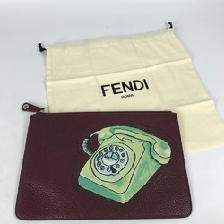 Fendi 7N0078 Pouch pouch Cluch Bag Clutch bag BrownBased