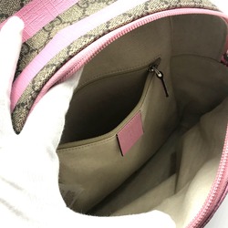 Gucci 271327 GG Supreme Backpack Pink x Beige