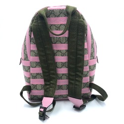 Gucci 271327 GG Supreme Backpack Pink x Beige