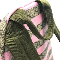 Gucci 271327 GG Supreme Backpack Pink x Beige