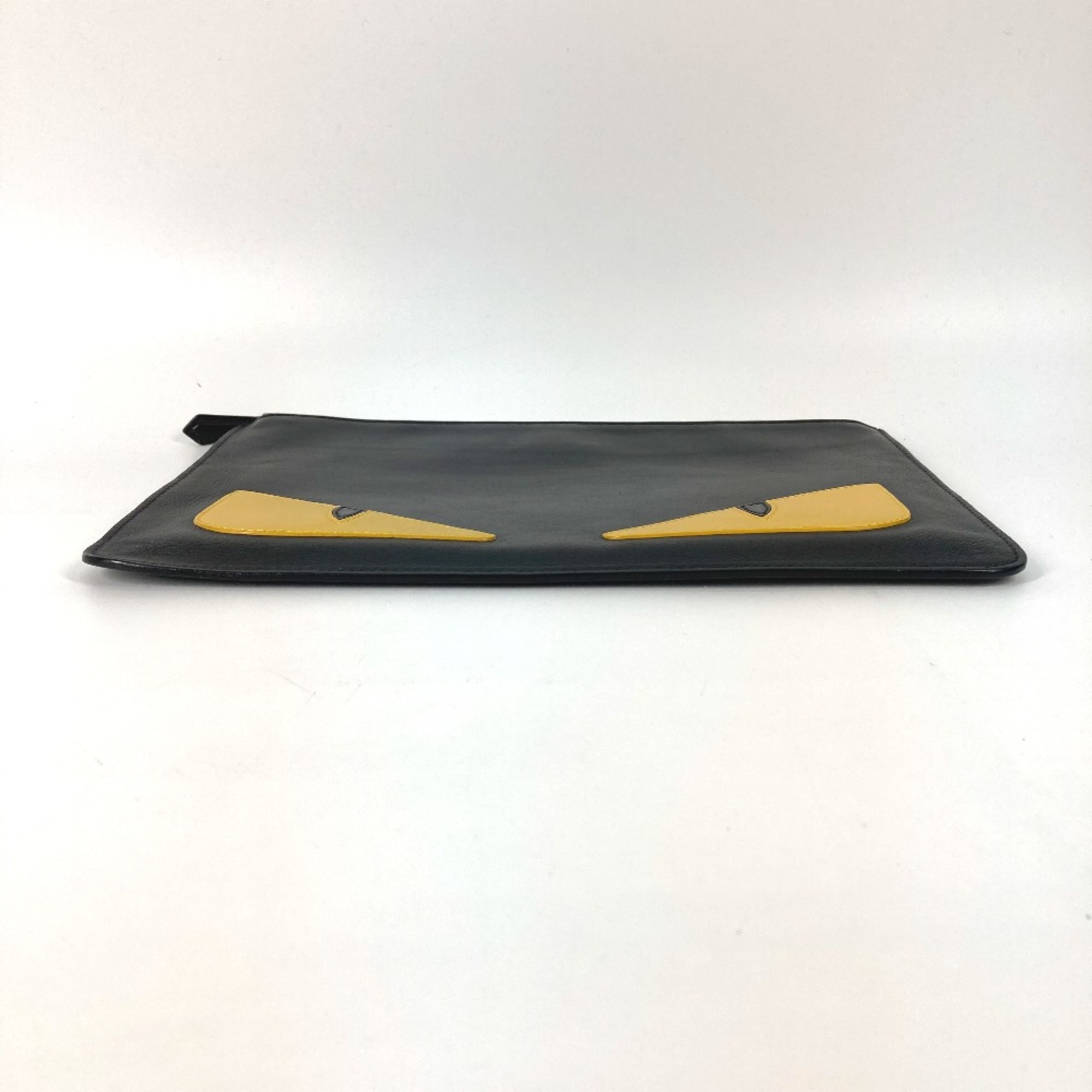 Fendi 7N0078 pouch bag Clutch bag Black yellow