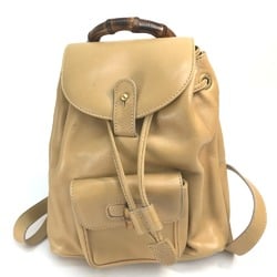 Gucci 003-1705-0030 purse Backpack Backpack Beige x GoldHardware