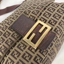 Fendi Zucchino Shoulder Bag Hand Bag Crossbody Bag Shoulder Bag Brown