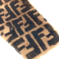 Fendi FNG496 Fur fur Scarf Black Brown