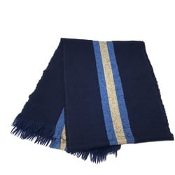 Gucci Men's Women's unisex Stole/Shawl Scarf Navy Navy Based