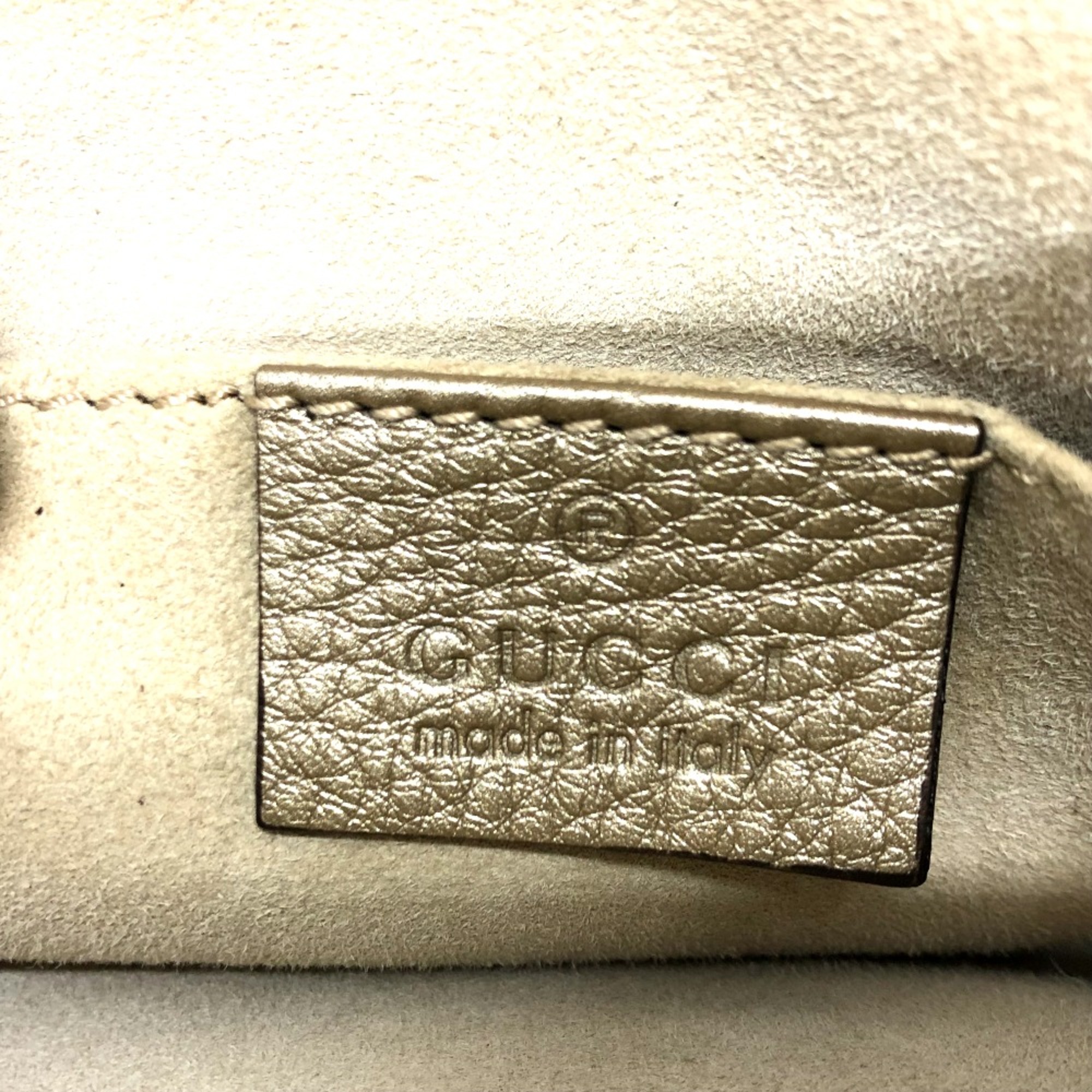 Gucci 282481 GG Bag Hand Bag Gold GoldHardware