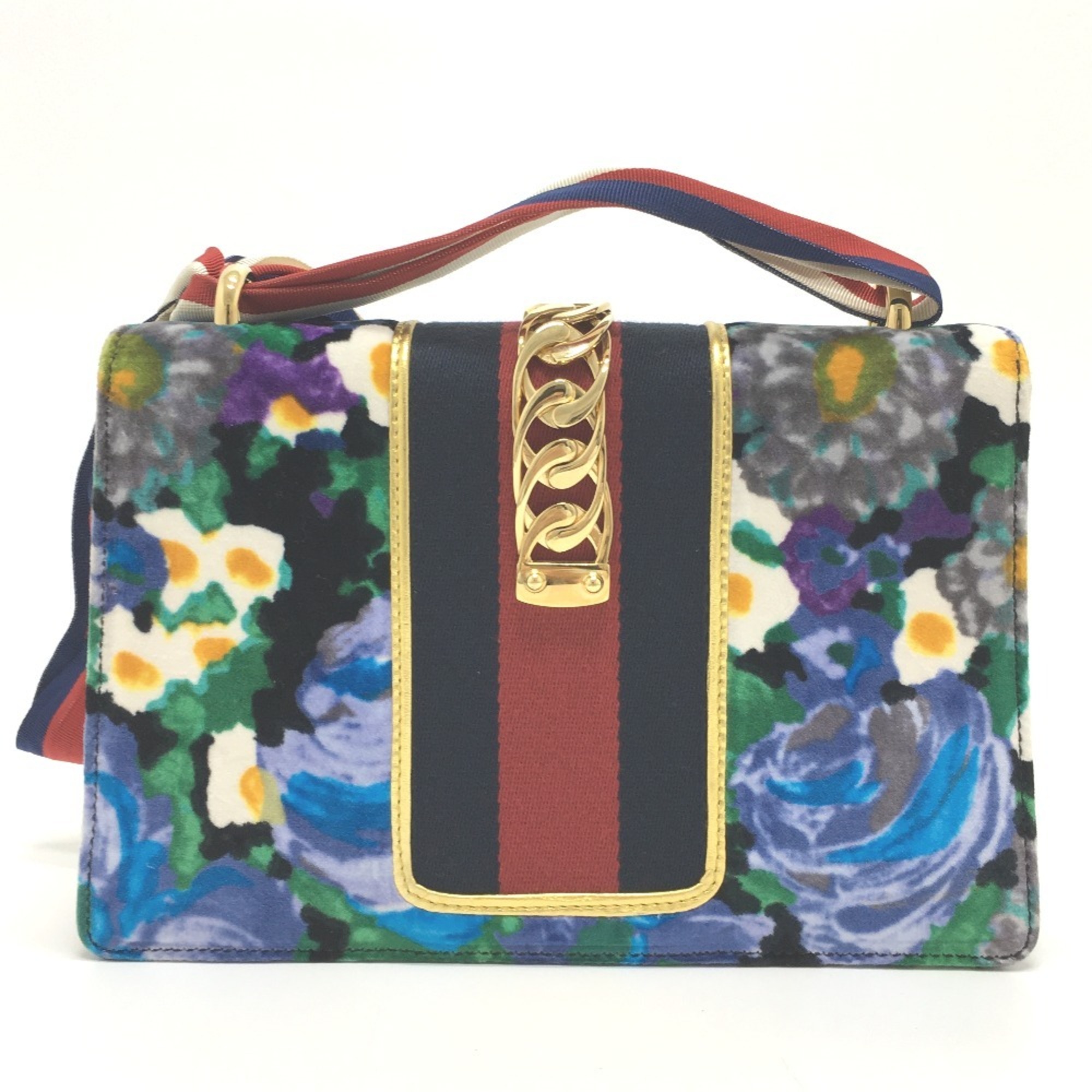 Gucci 421882 Floral bag ribbon Shoulder Bag Multicolore