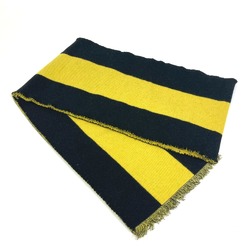 Gucci fringe bicolor stripes Scarf Black x Yellow