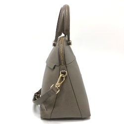 Furla logo 2WAY Hand Bag gray GoldHardware