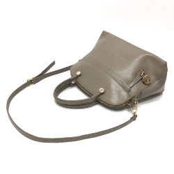 Furla logo 2WAY Hand Bag gray GoldHardware