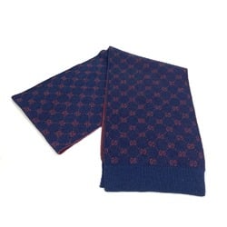 Gucci GG Reversible Scarf Navy Bordeaux Based