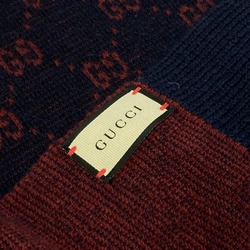 Gucci GG Reversible Scarf Navy Bordeaux Based