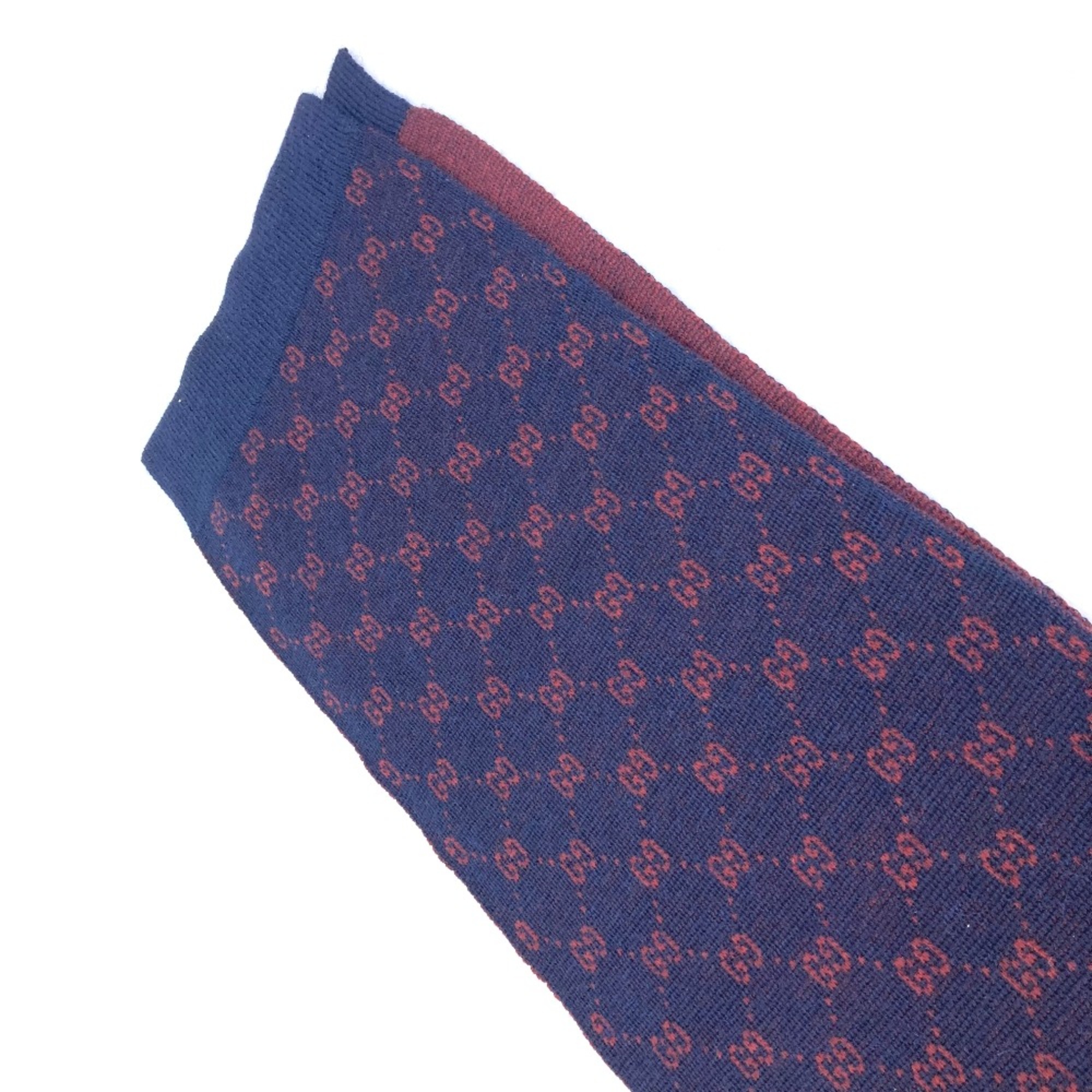 Gucci GG Reversible Scarf Navy Bordeaux Based