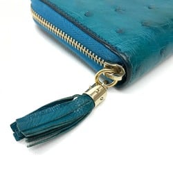 Gucci 308004 With tassel Zip Around Long Wallet blue