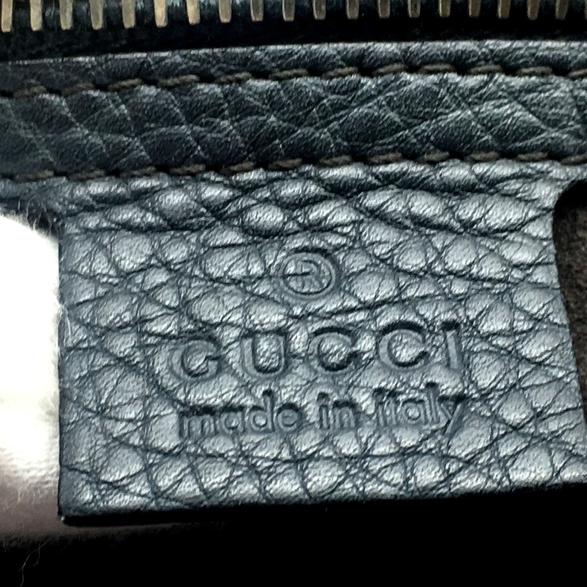 Gucci 233329 No Gusset All Leather Leather bag Crossbody shawl Shoulder Bag gray Dark Gray Based