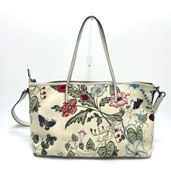 Gucci 353437 Flora floral pattern Bag 2WAY Tote Bag Shoulder Bag Ivory x Multicolore