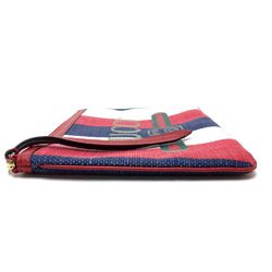 Gucci 524788 Men's Women's logo Clutch bag Red Red natural