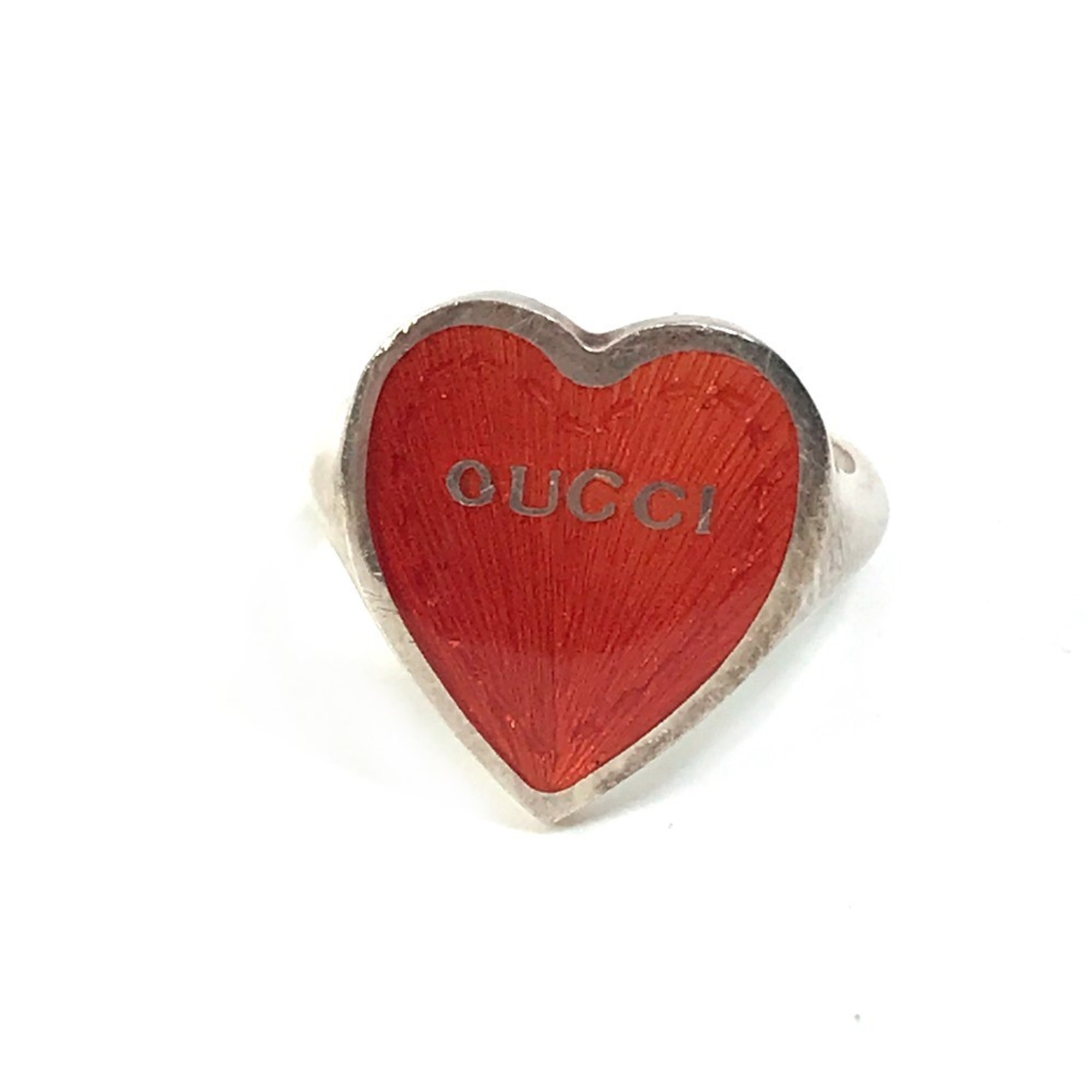 Gucci heart accessories Ring Red x Silver