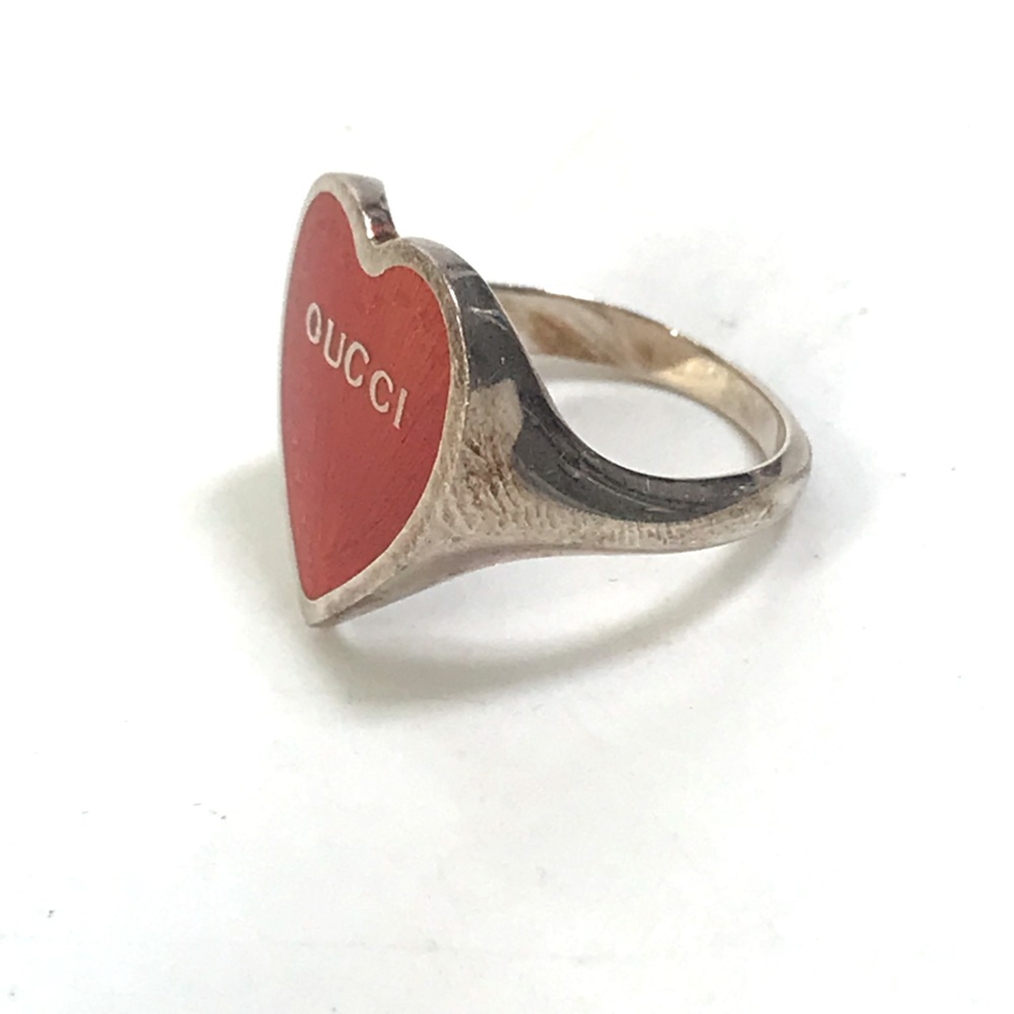 Gucci heart accessories Ring Red x Silver