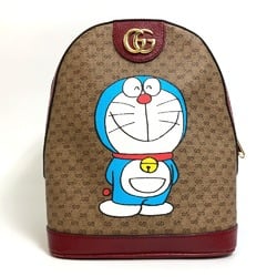 Gucci 647816 GG Supreme Backpack Backpack Beige x Red