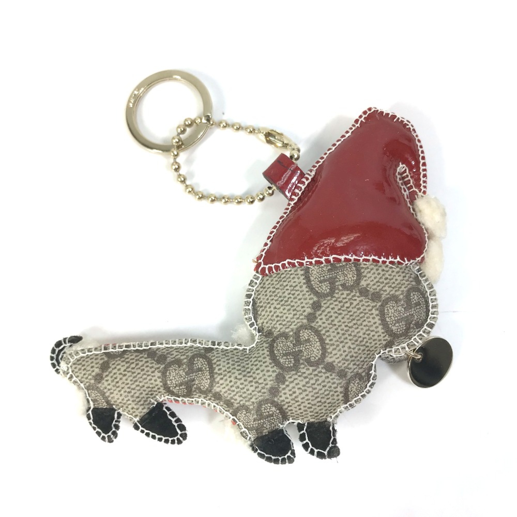 Gucci Gucciori Santa Claus Christmas Bag Key Holder Bag Charm Beige Red