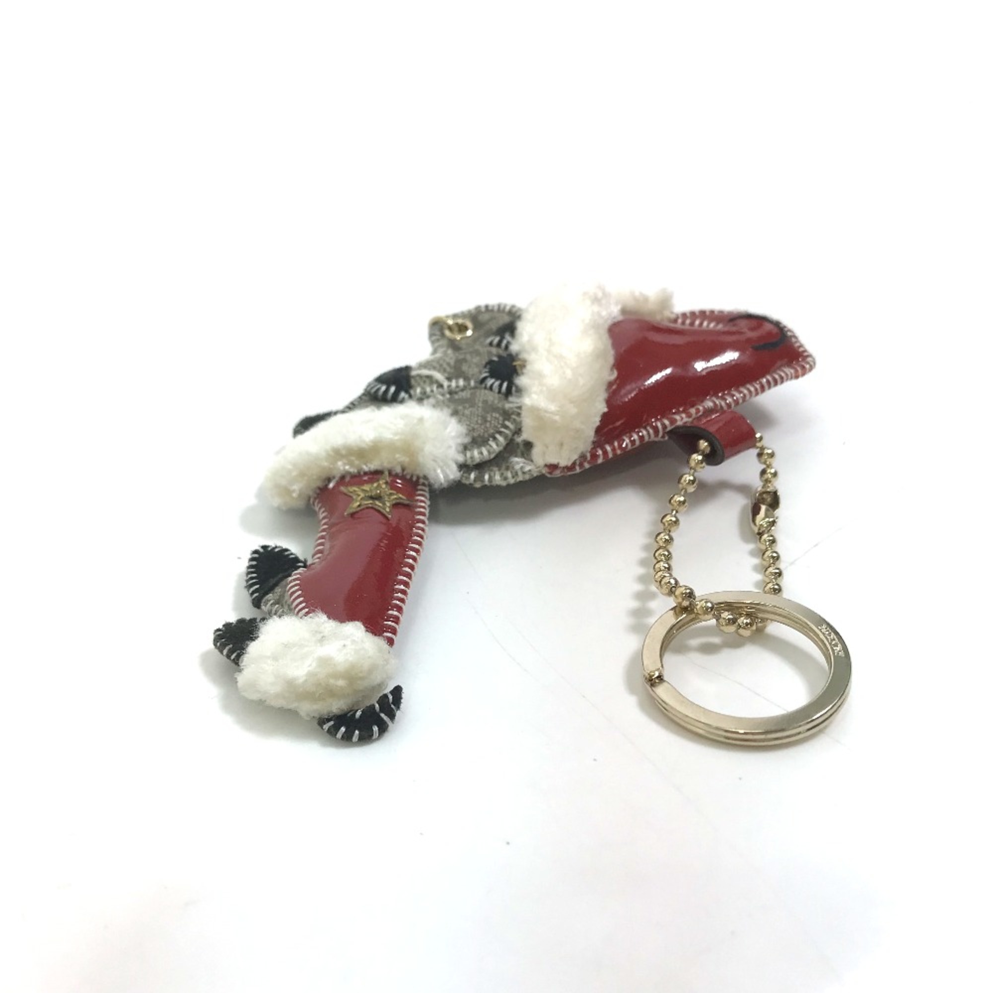 Gucci Gucciori Santa Claus Christmas Bag Key Holder Bag Charm Beige Red