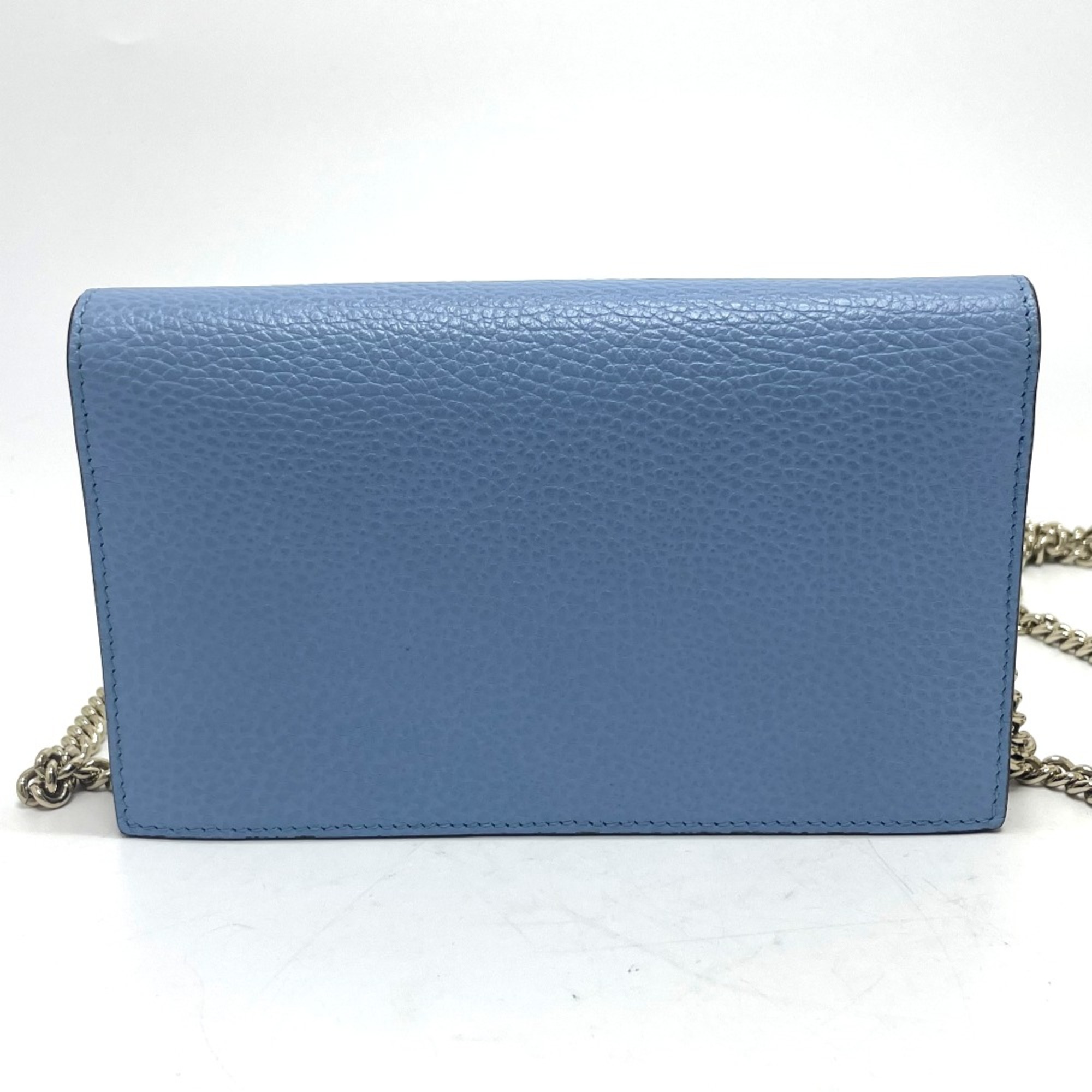 Gucci 466506 logo Shoulder Bag Long Wallet Long Wallet blue