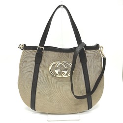 Gucci 290832 GG 2WAY Shoulder Bag Tote Bag Beige