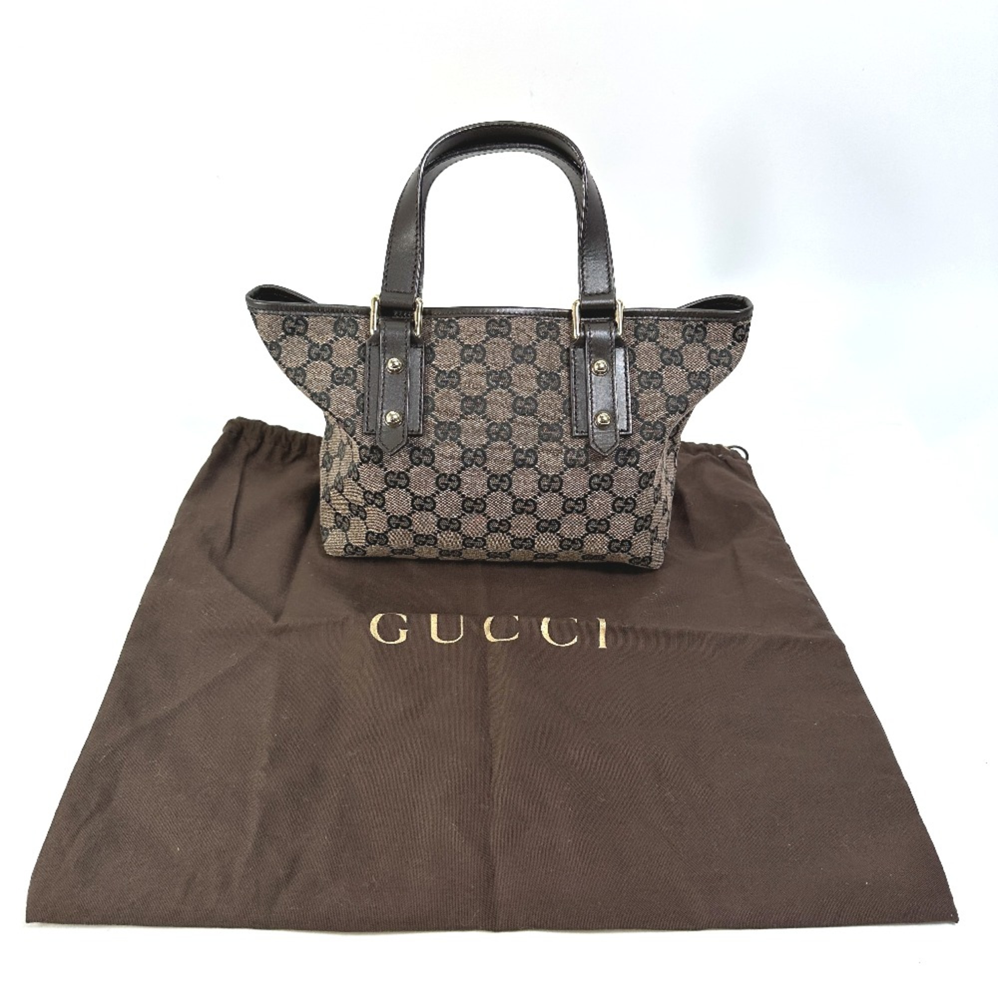 Gucci 257249 GG Tote Bag Hand Bag Brown