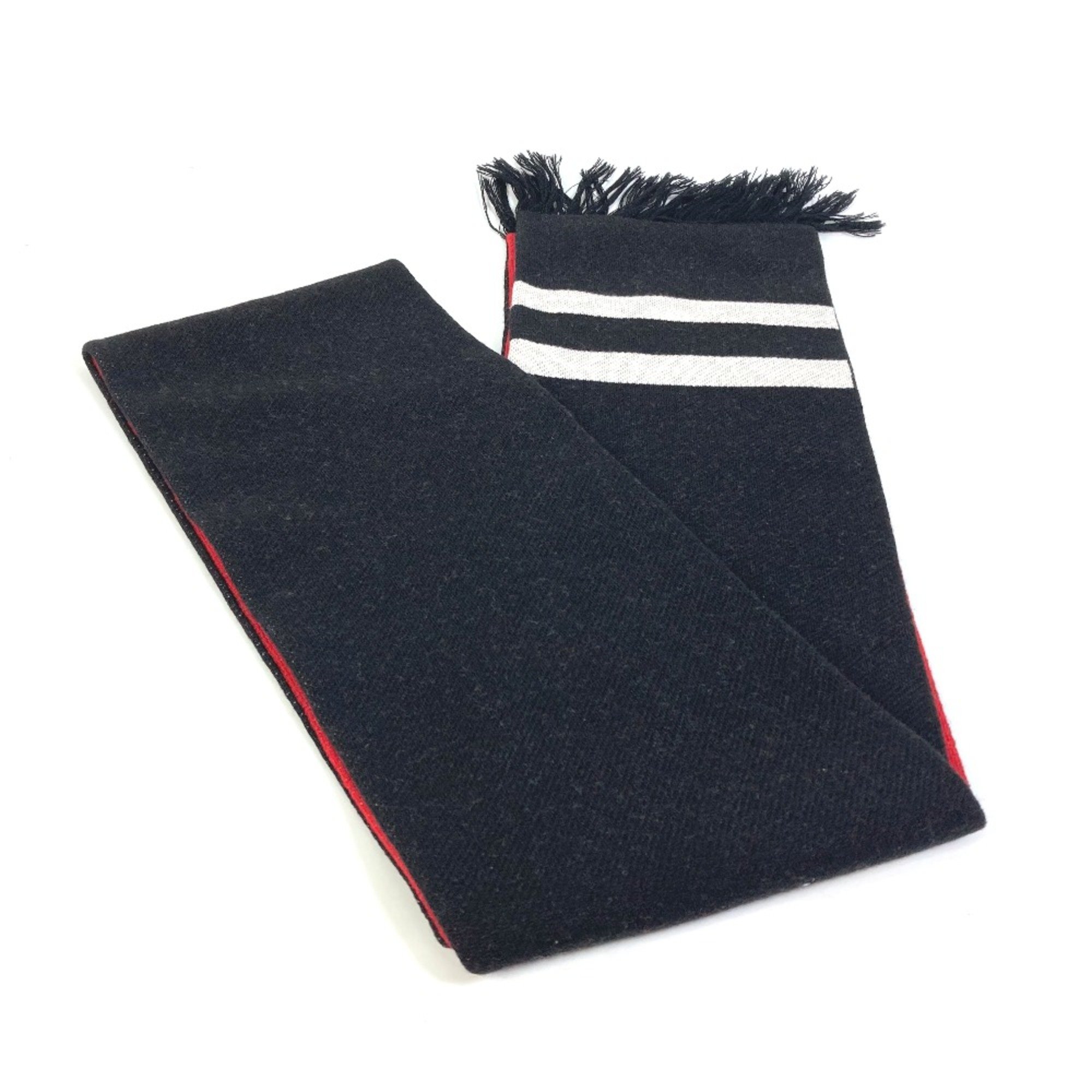 Gucci BE LOVED Logo fringe Scarf Black Red