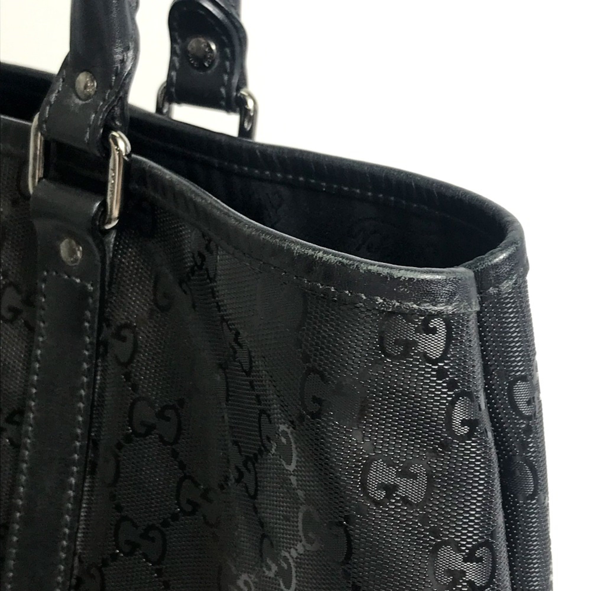 Gucci 223668 GG implementation Bag Tote Bag Black