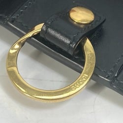 Gucci 547588 logo Key Case Black Gold