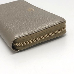 Gucci 307984 Bamboo Zip Around Long Wallet Champagne Gold