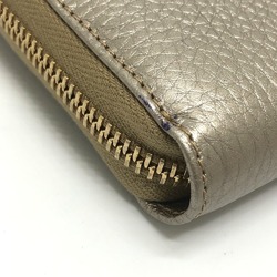 Gucci 307984 Bamboo Zip Around Long Wallet Champagne Gold